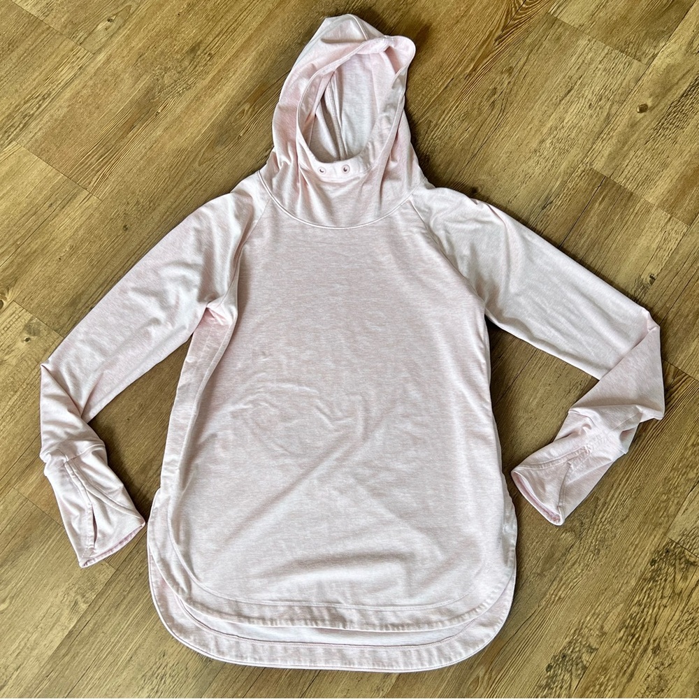 Athleta Uptempo Heather Pink Hoodie Size M